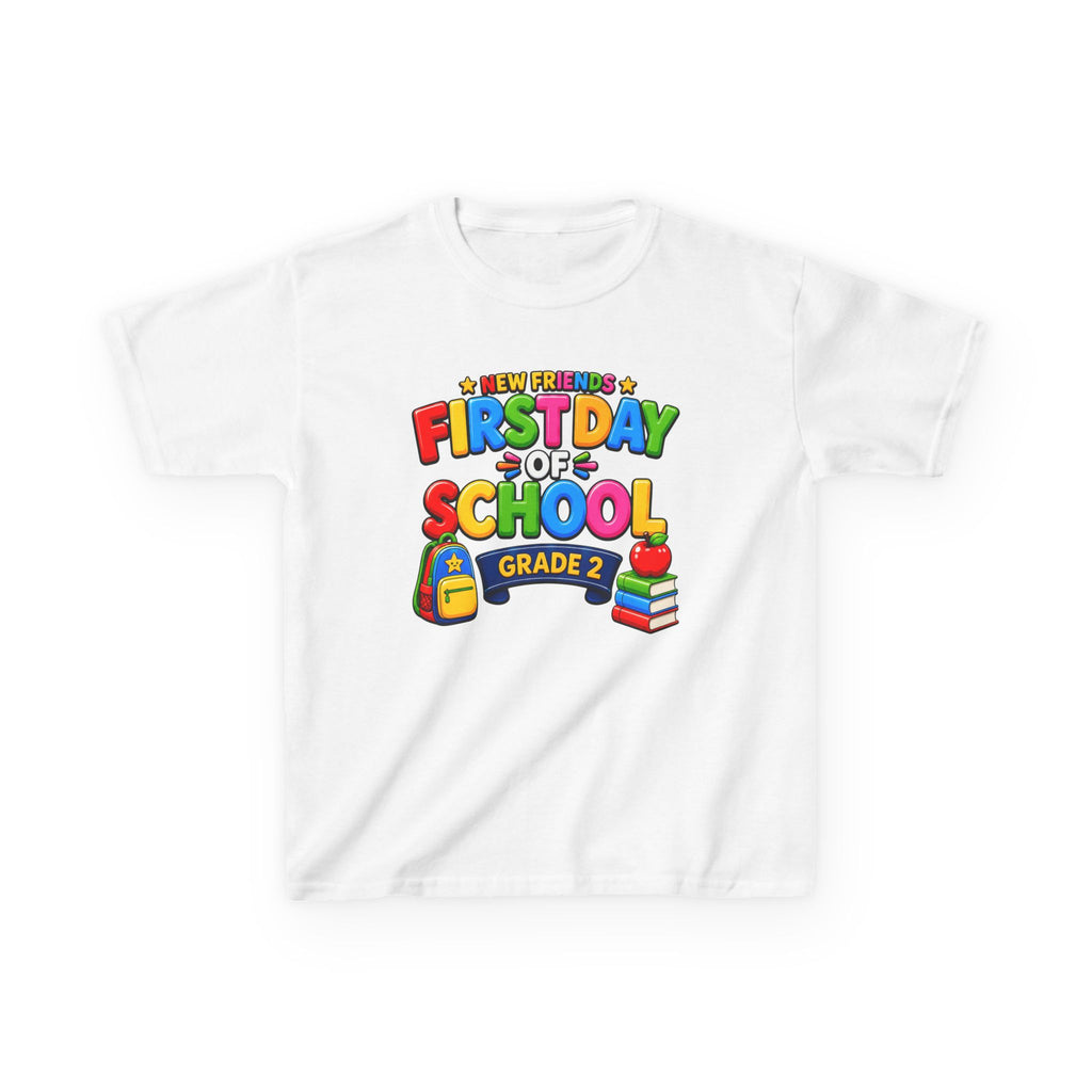 Kids School T-Shirt — 'Grade 2' First Day of School Back-to-School Graphic Tee