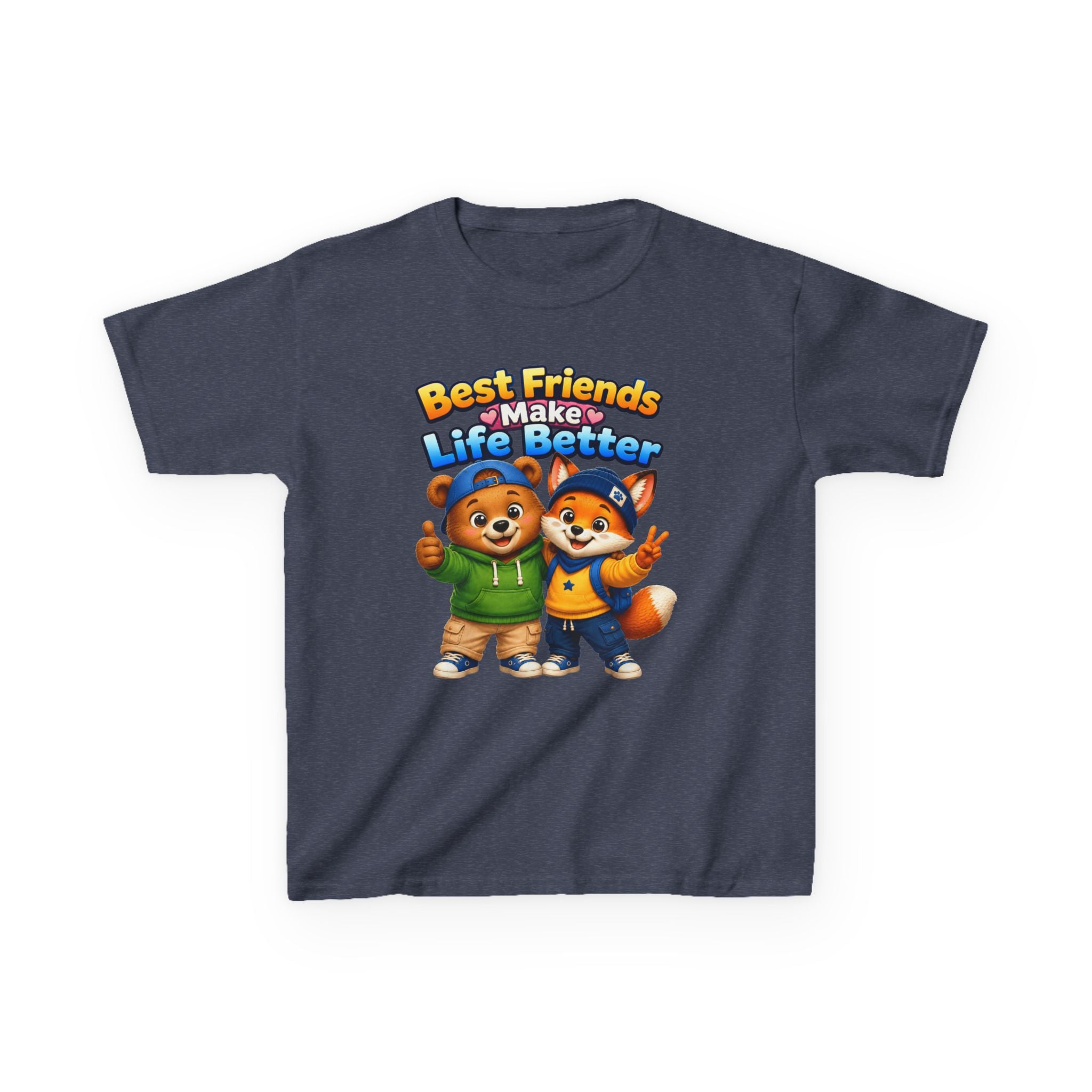 Kids Friendship T-Shirt — 'Best Friends Make Life Better' Cute Animal Friends Graphic Tee