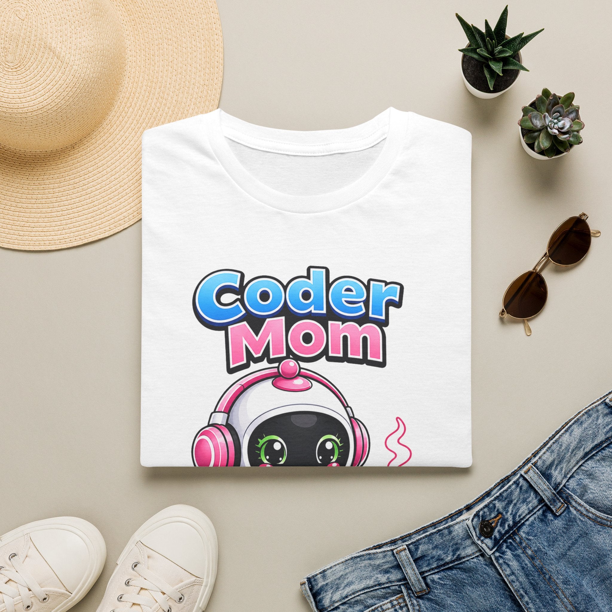 Kidxtr™ Mom Coding T-Shirt — 'Building Futures' Coder Mom Robot Graphic Tee