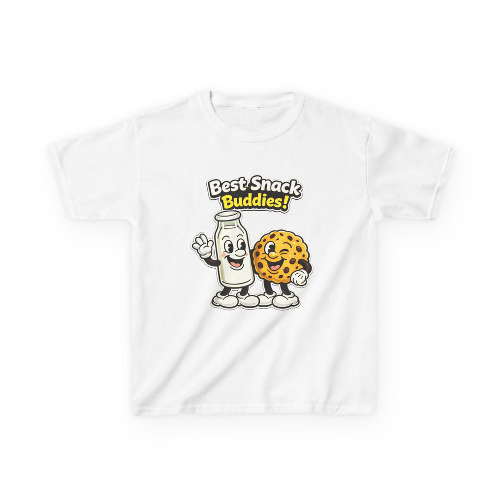 Kids Food T-Shirt — 'Best Snack Buddies!' Milk & Cookie Graphic Tee
