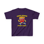 Kids French Fry T-Shirt — 'Fries Power Speed King' Funny Cartoon Graphic Tee