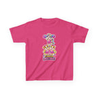 Kids Cheer T-Shirt — 'Cheer Besties' Cute Cheerleader Puppy Graphic Tee