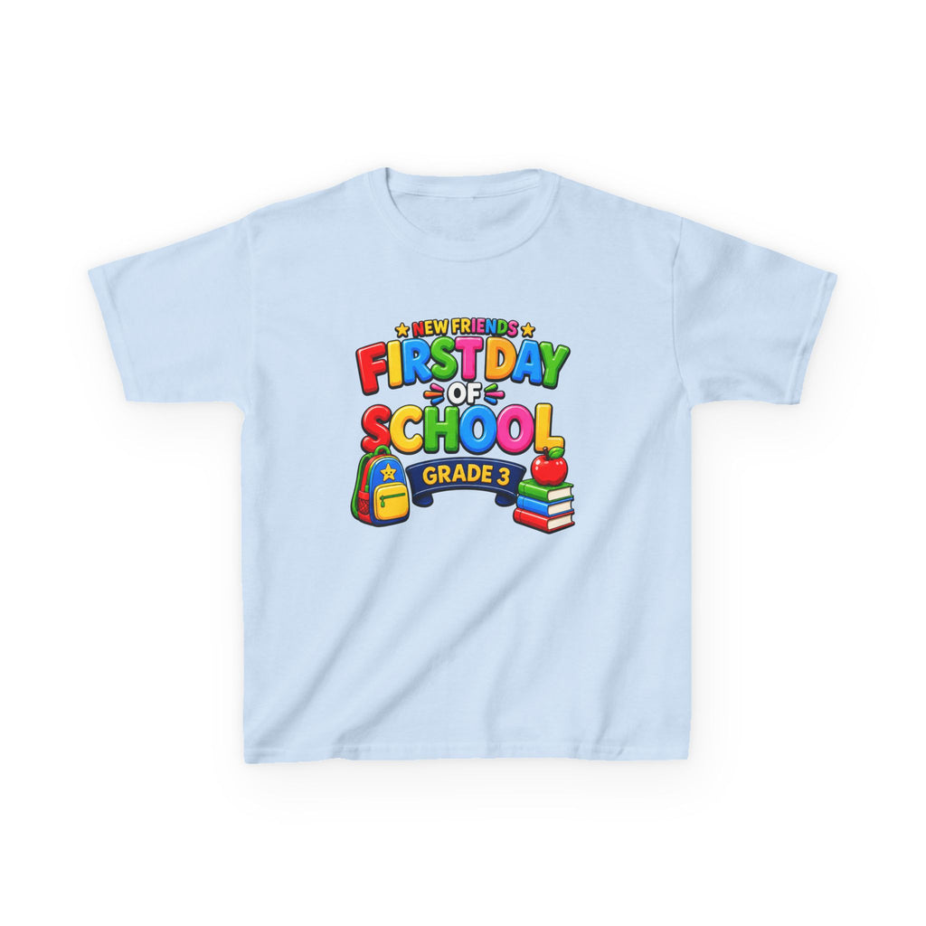 Kids School T-Shirt — 'Grade 3' First Day of School Back-to-School Graphic Tee