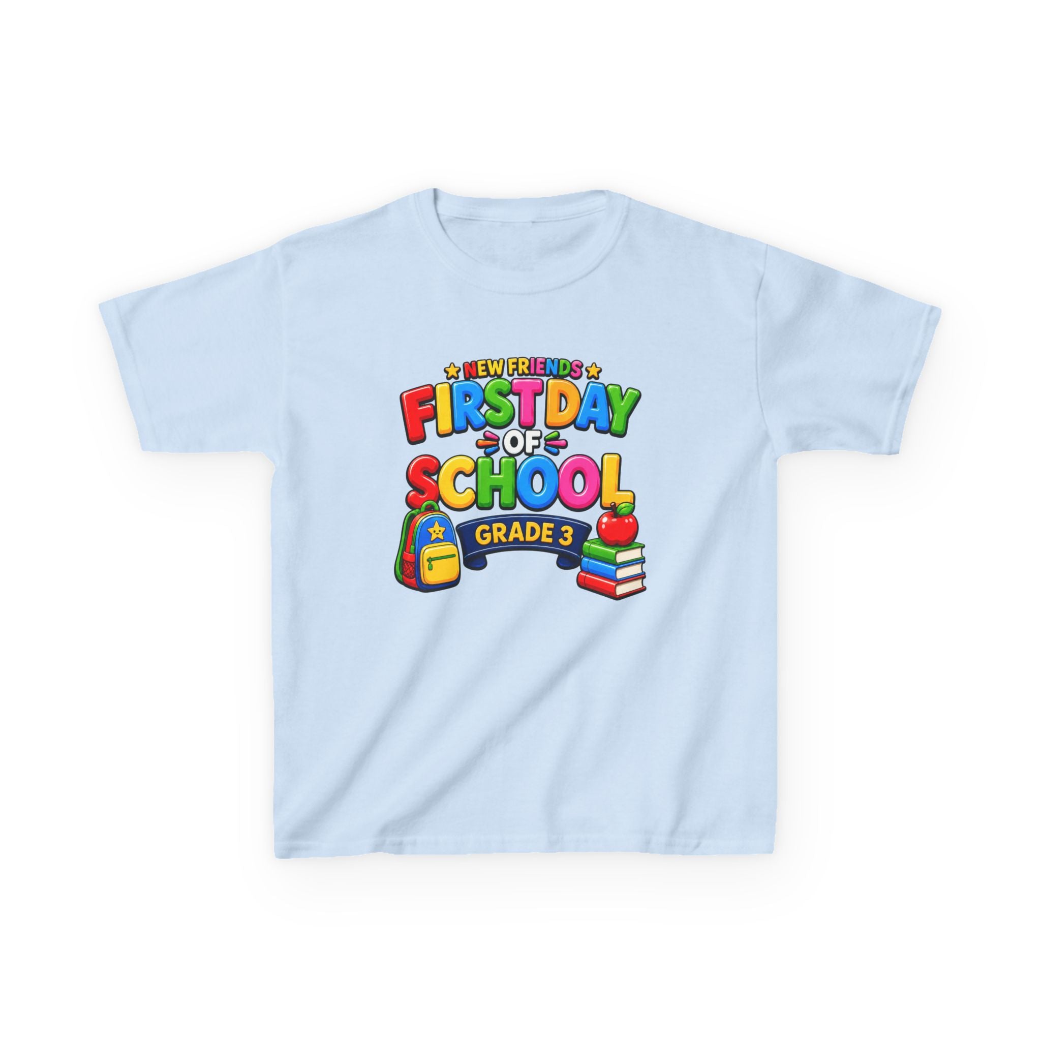 Kids School T-Shirt — 'Grade 3' First Day of School Back-to-School Graphic Tee