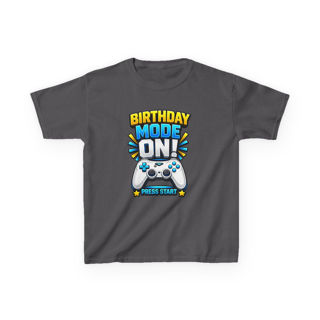 Kids Birthday T-Shirt — 'Birthday Mode On' Gamer Controller Graphic Tee