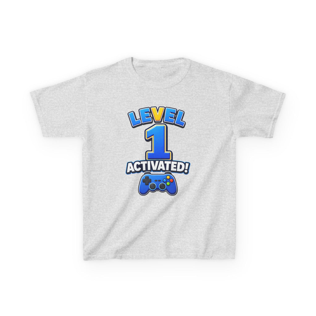 Kids Birthday T-Shirt — 'Level 1 Activated!' Birthday Gaming Graphic Tee