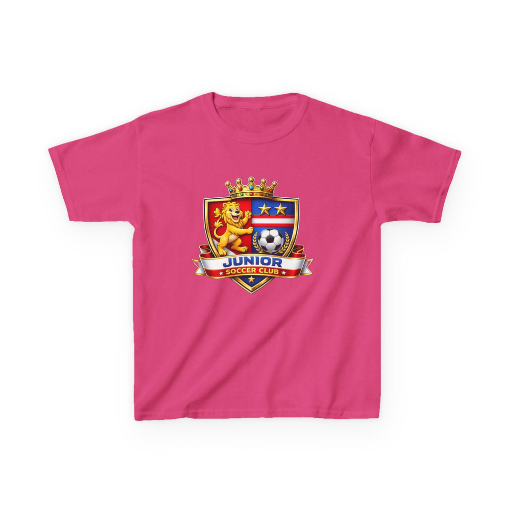 Kids Soccer T-Shirt — 'Junior Soccer Club' Crest Graphic Tee