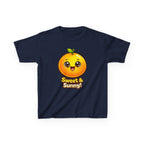 Kids Food T-Shirt — 'Sweet & Sunny!' Kawaii Orange Graphic Tee
