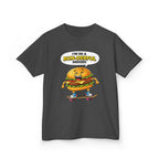 Kids Burger T-Shirt — 'Bun-derful Mood' Skateboard Graphic Tee