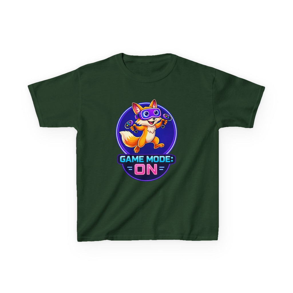 Kids Fox T-Shirt — 'Game Mode: ON' Cute Fox Gamer Graphic Tee