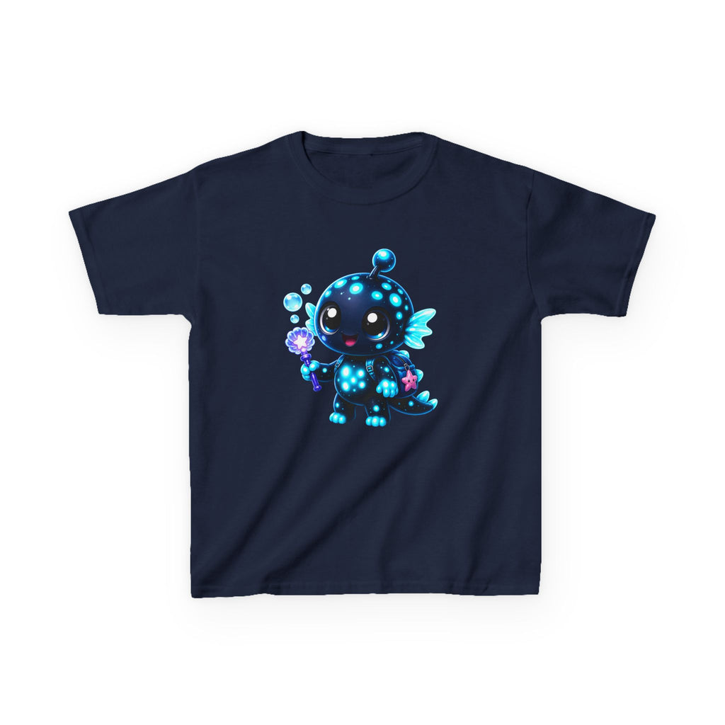 Kids Ocean T-Shirt — 'Bubble Monster' Cute Glowing Sea Creature Graphic Tee