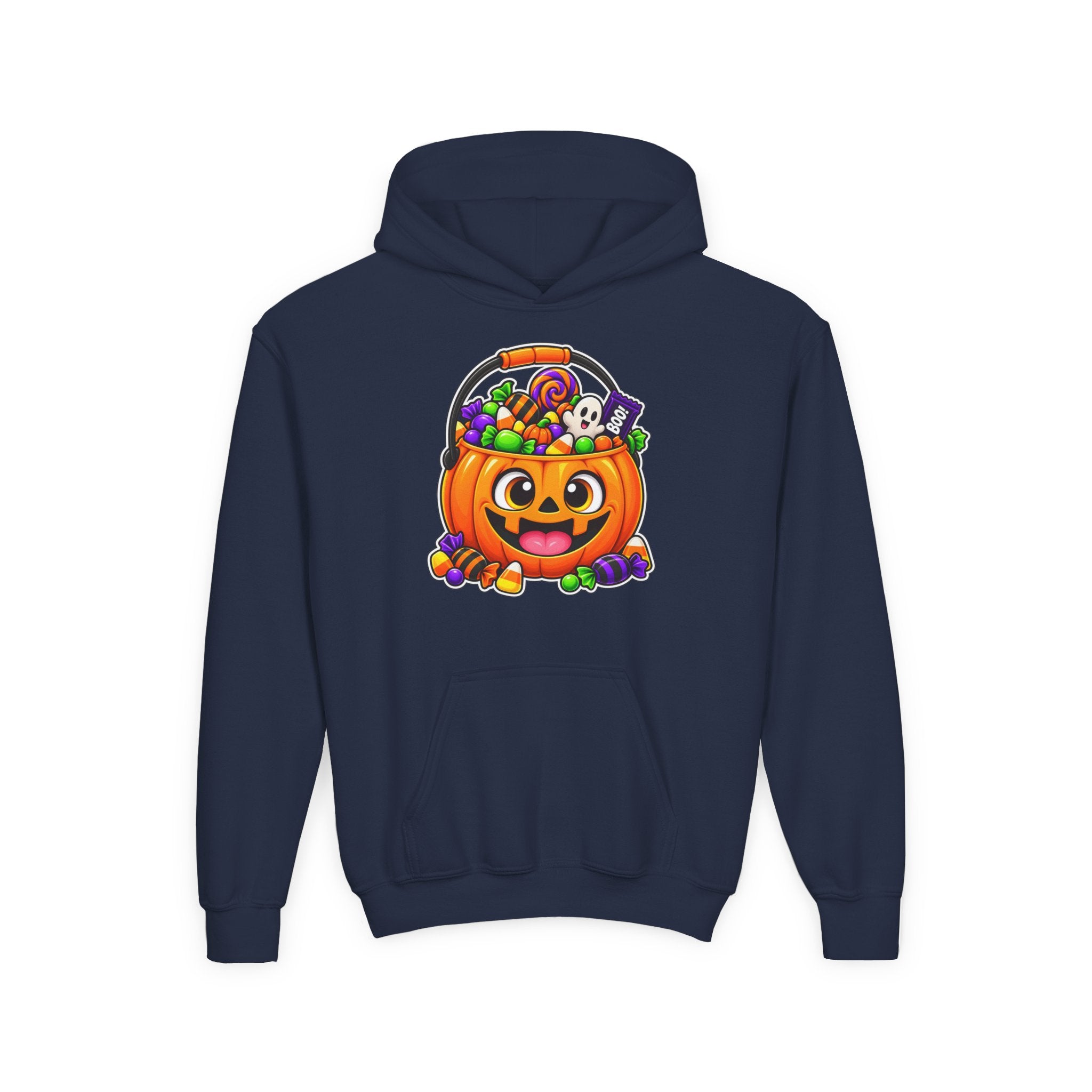 Kidxtr™ Kids Pumpkin Hoodie — 'Spooky Season' Halloween Graphic Hooded Sweatshirt