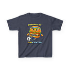 Kids Soccer T-Shirt — 'Powered by Fun & Soccer' Burger Graphic Tee
