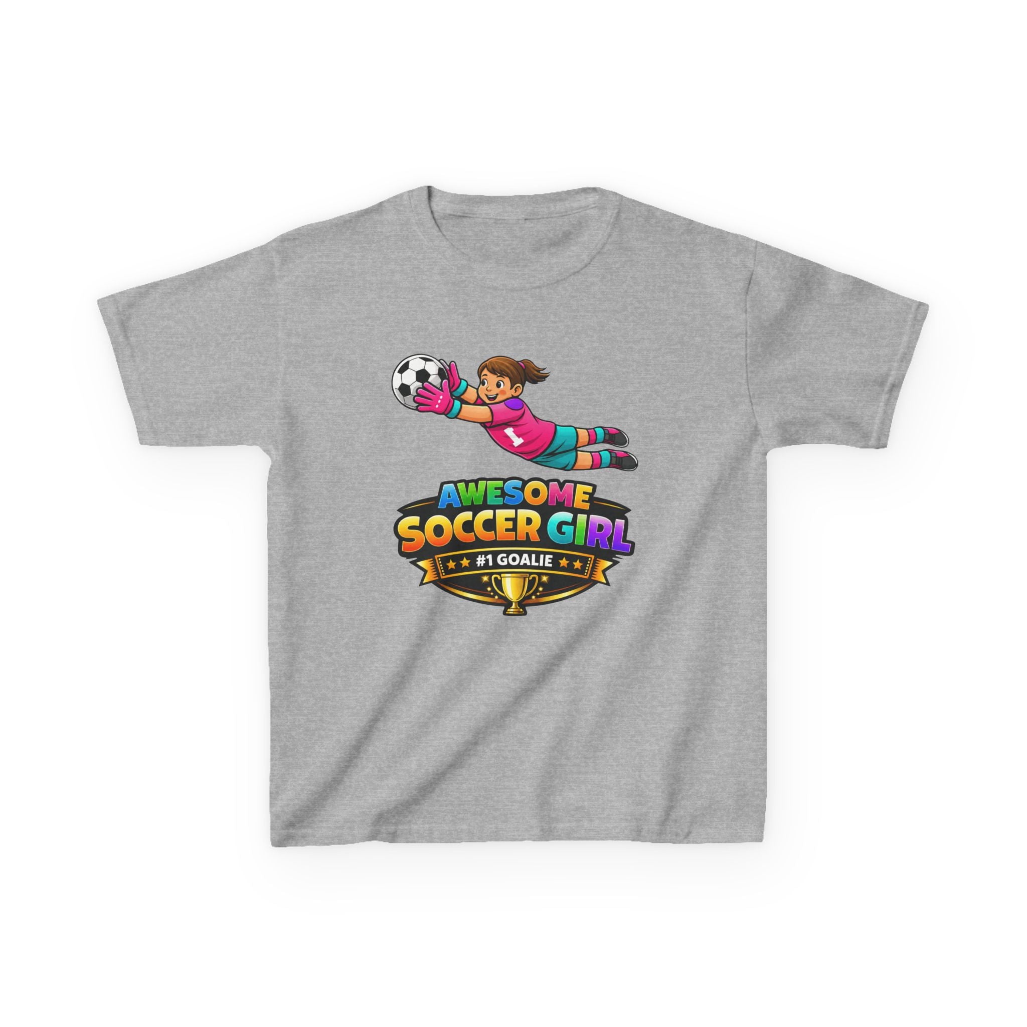 Kids Soccer Goalie T-Shirt – Dive & Save Graphic Tee