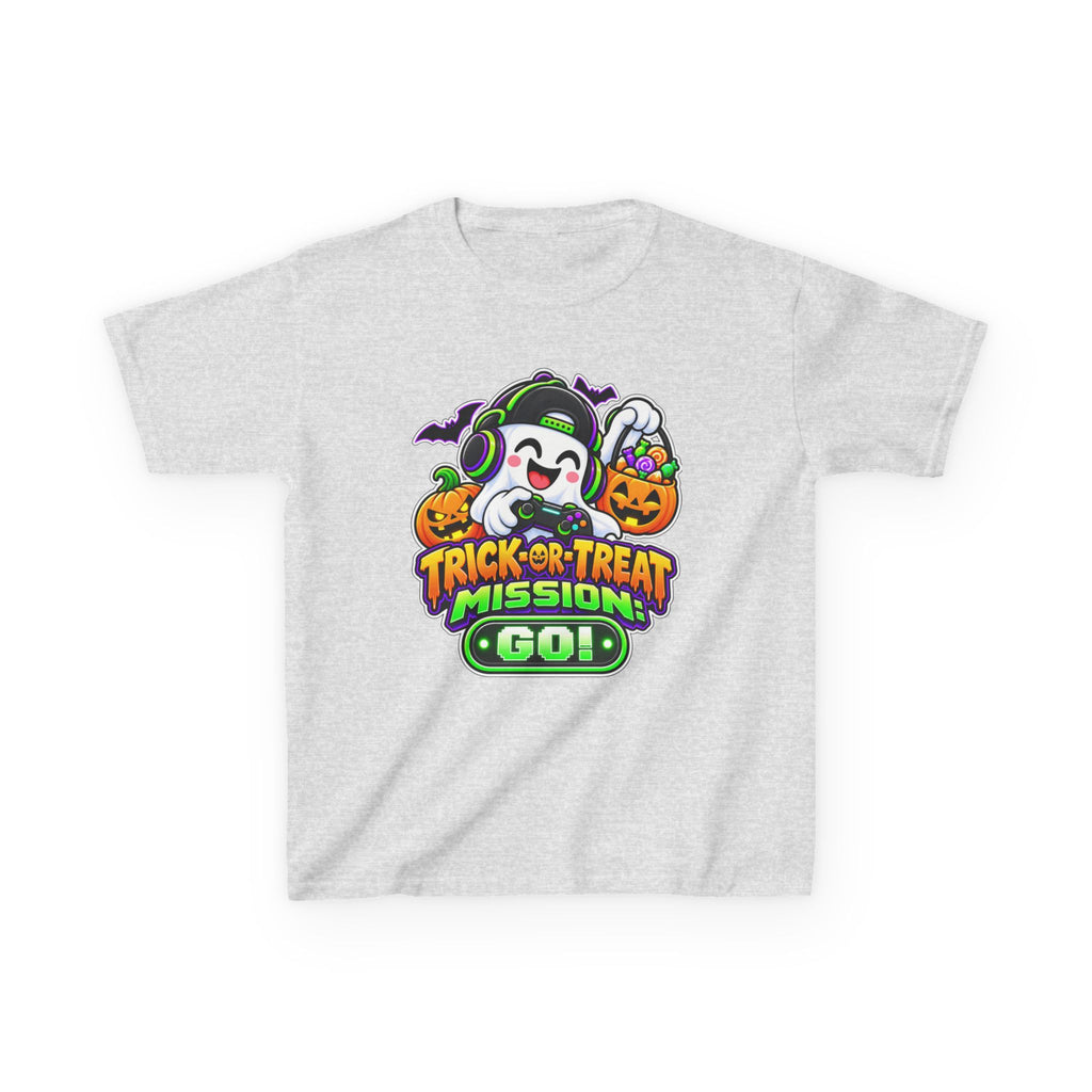 Kidxtr™ Kids Halloween T-Shirt — 'Trick or Treat Mission' Halloween Graphic Tee