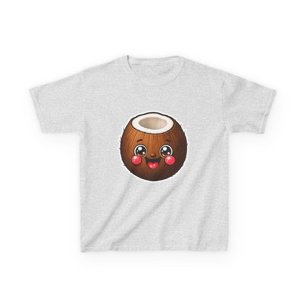 Kids Coconut T-Shirt — 'Tropical Vibes' Cute Kawaii Coconut Fruit Graphic Tee