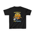Kids Soccer T-Shirt — 'Powered by Fun & Soccer' Burger Graphic Tee