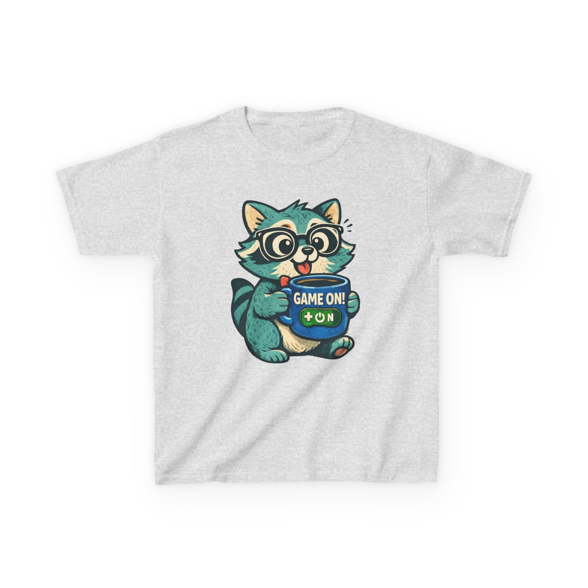 Raccoon Gamer - Kids T Shirt