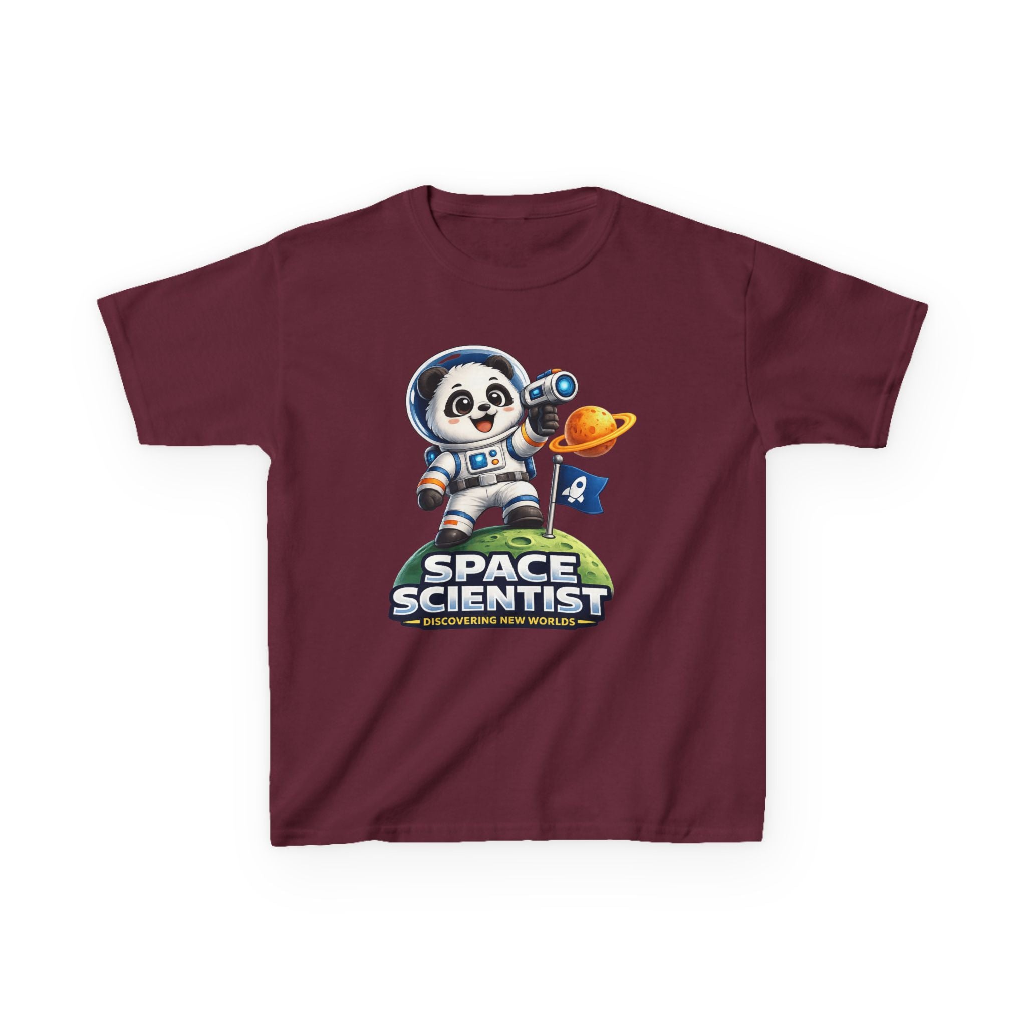 Kids Tee — 'Space Scientist' Panda Astronaut Shirt