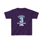 Kids Birthday Gaming T-Shirt — 'Level 3 Exploring' Gamer Graphic Tee