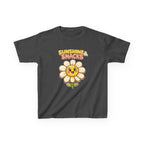 Kids Sunshine T-Shirt — 'Sunshine & Snacks' Smiling Daisy Graphic Tee