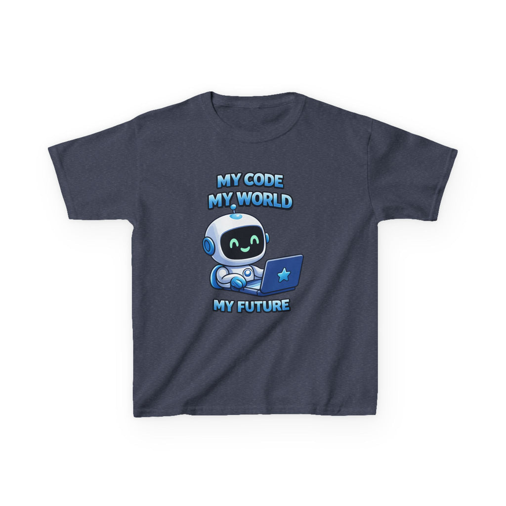 Kids Coding T-Shirt – My Code My World Graphic Tee