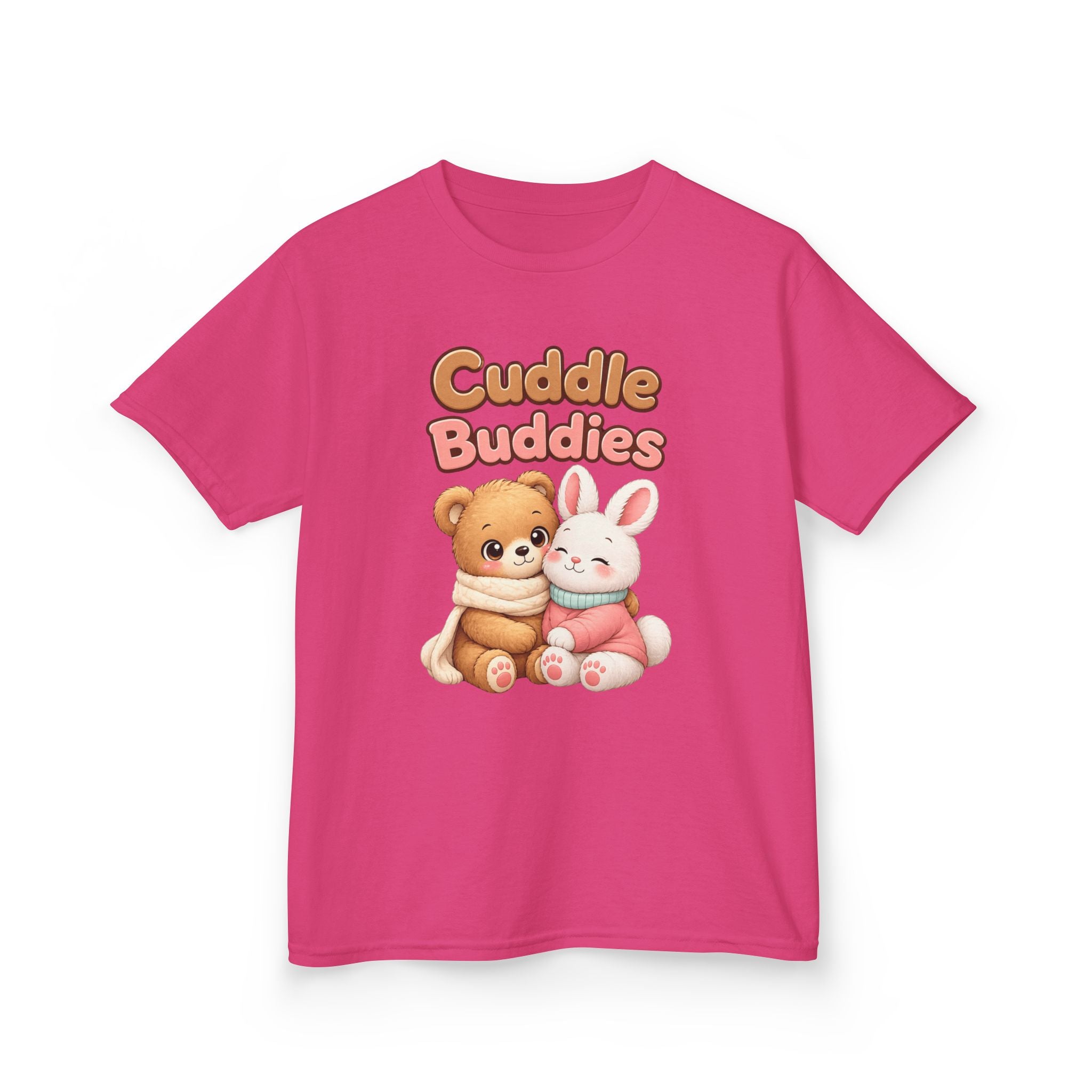 Kids Animal T-Shirt – Cuddle Buddies Bear & Bunny Graphic Tee