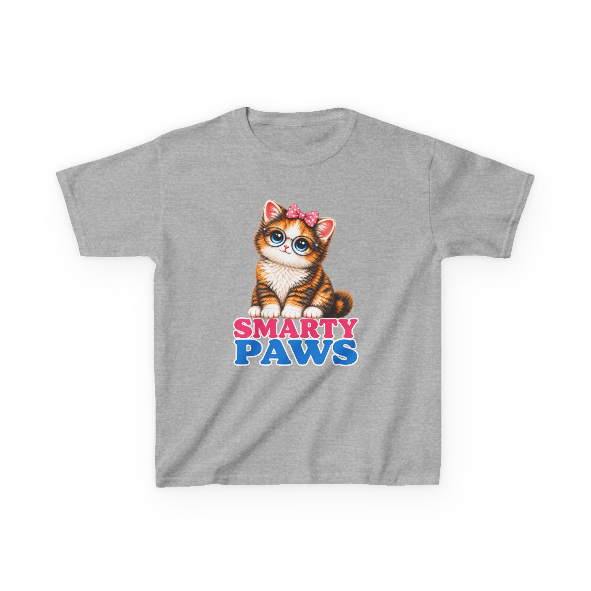 Smarty Paws Kids T-Shirt — Cute Kitten Graphic Tee for Children
