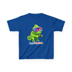 Kids Gaming T-Shirt — 'Level Up Fun!' Chameleon Gamer Graphic Tee
