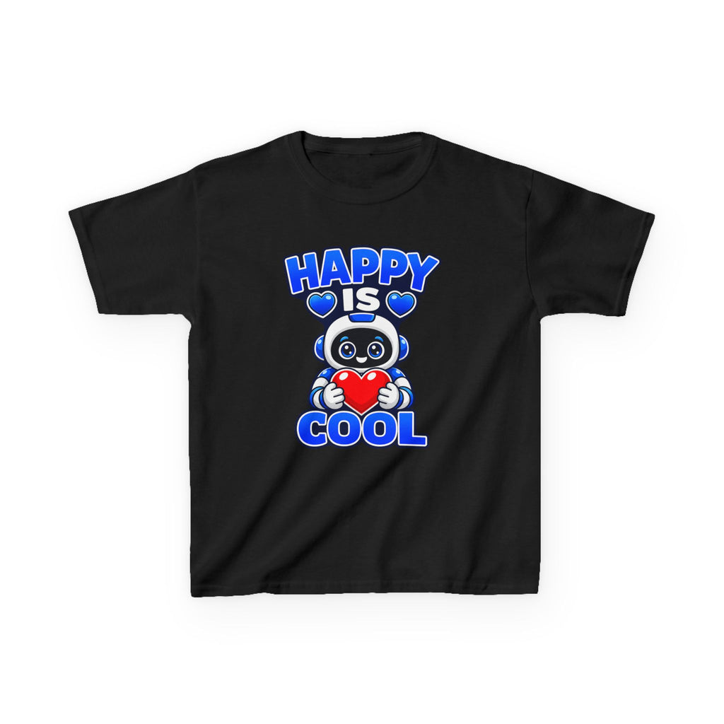 Kids Panda T-Shirt — 'Happy Is Cool' Heart Graphic Tee