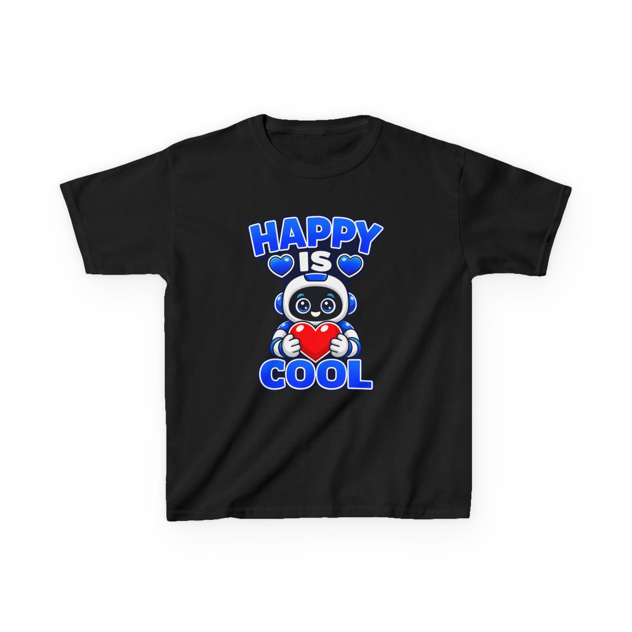 Kids Panda T-Shirt — 'Happy Is Cool' Heart Graphic Tee