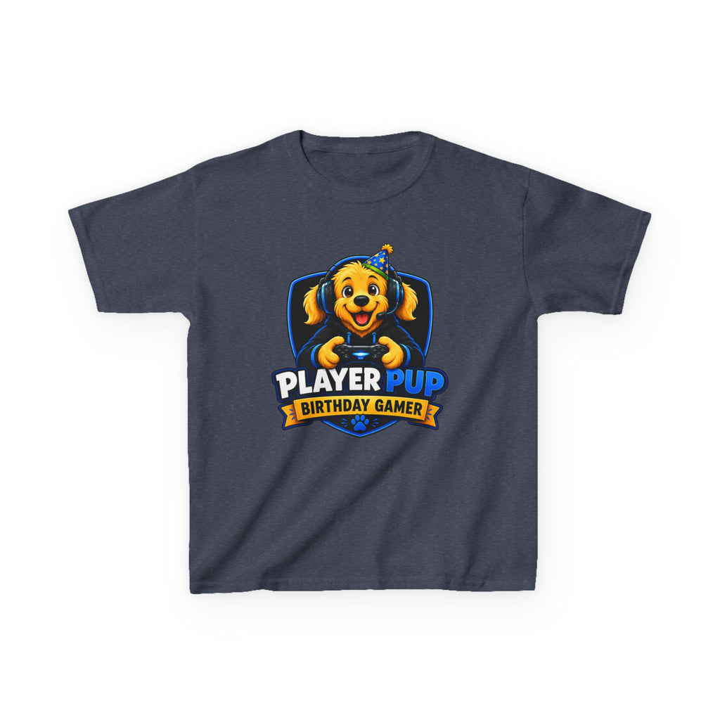 Kids T‑Shirt — "Player Pup" Birthday Gamer Graphic Tee