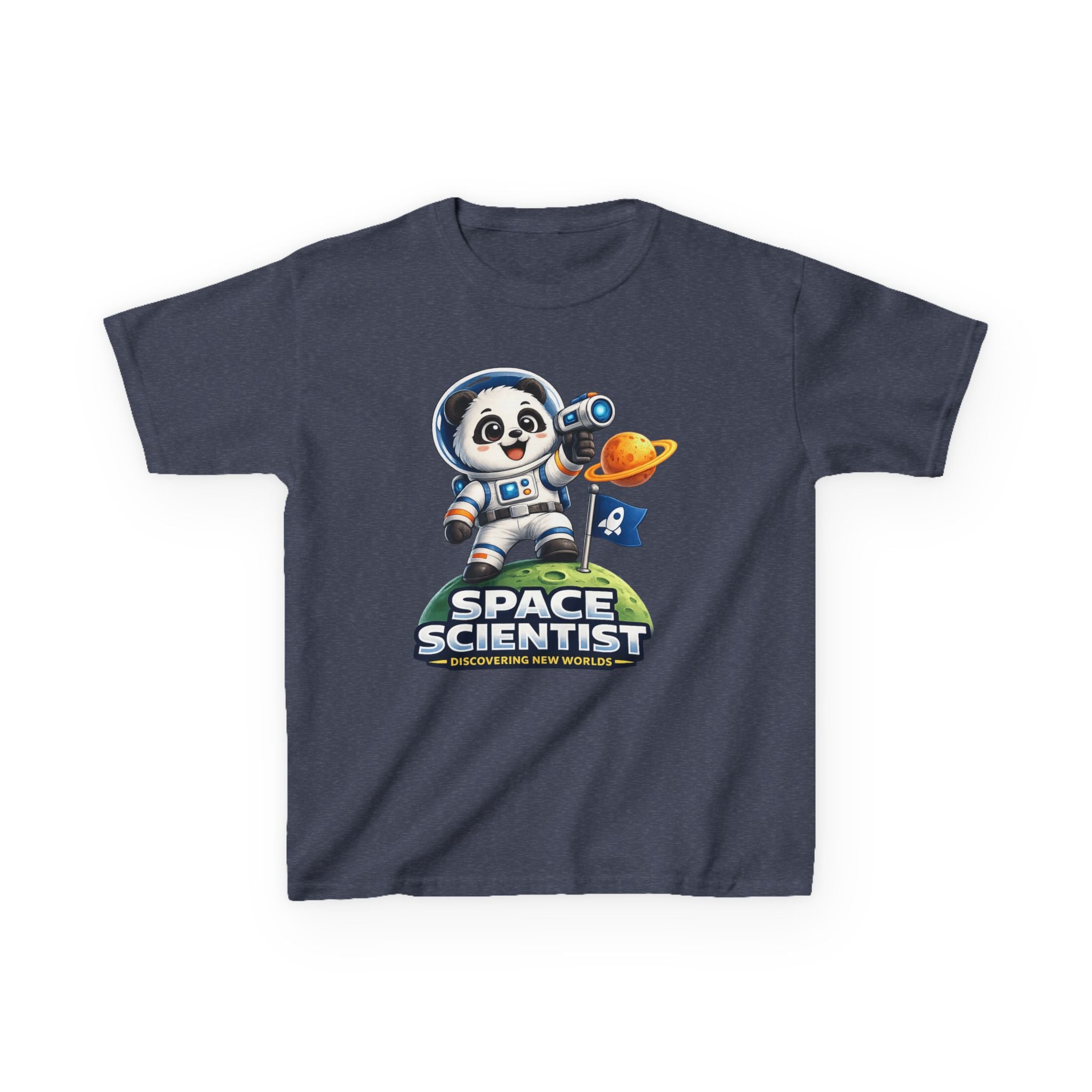 Kids Tee — 'Space Scientist' Panda Astronaut Shirt