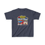 Kids Tee — "Brave Little Brave Hero" Firetruck T-Shirt Graphic