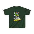 Kids Skateboarding Cat T-Shirt — 'Roll into Recess!' Graphic Tee