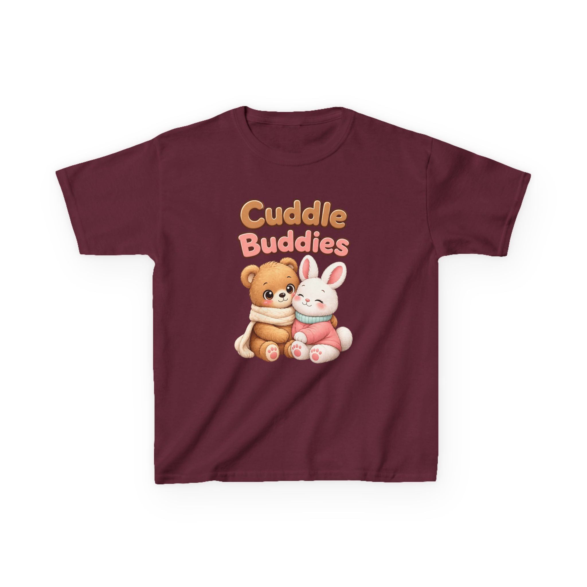 Kids Animal T-Shirt – Cuddle Buddies Bear & Bunny Graphic Tee
