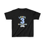 Kids Birthday Gaming T-Shirt — 'Level 3 Exploring' Gamer Graphic Tee