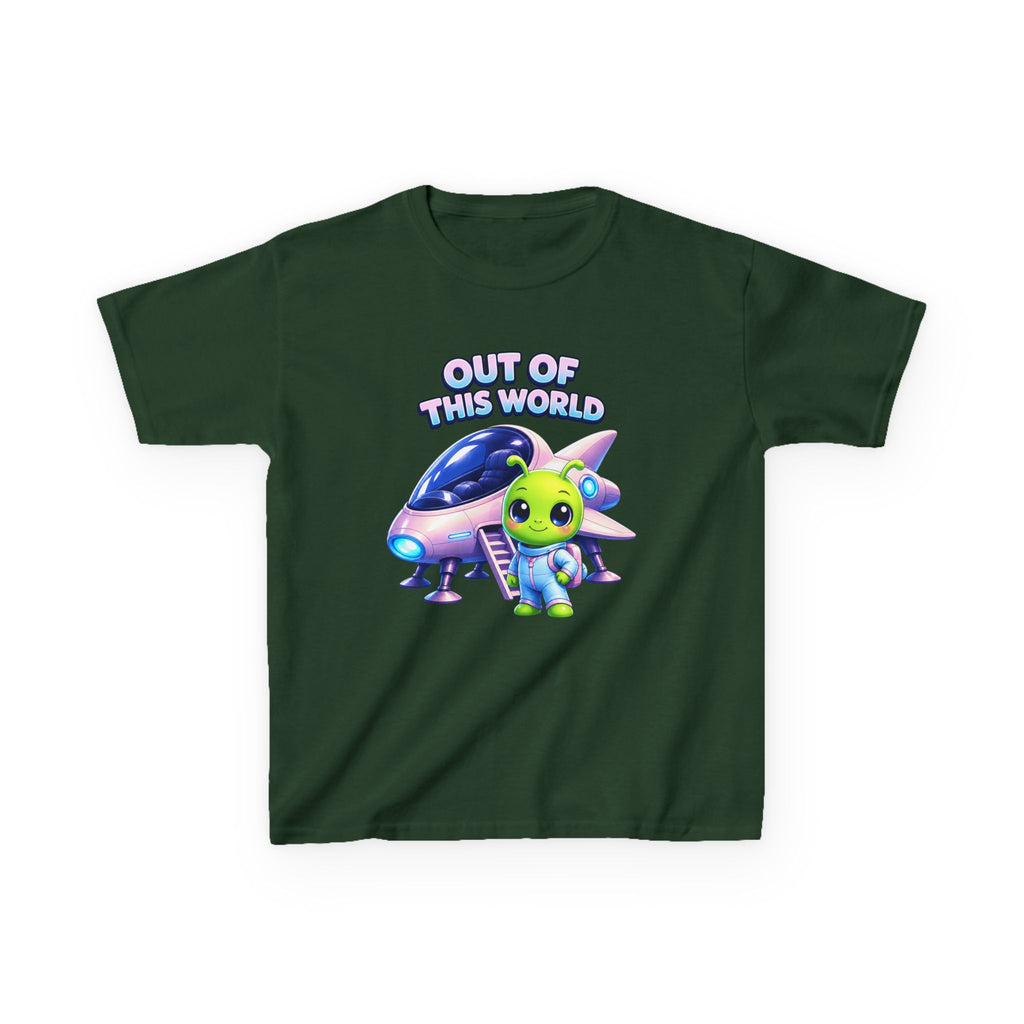 Kids T-Shirt - "Out of This World" Alien Spaceship Graphic Tee