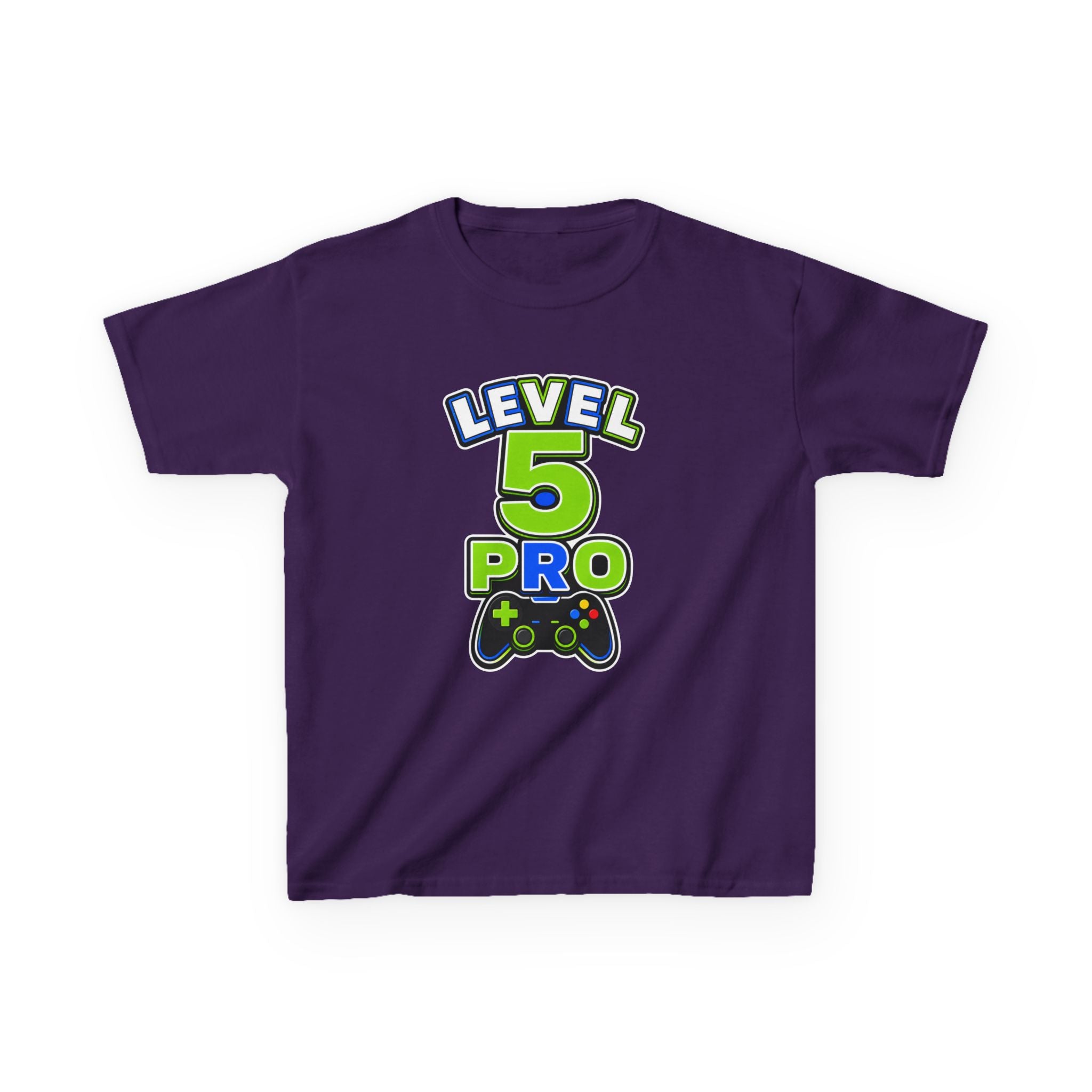 Kids Birthday Gaming T-Shirt — 'Level 5 Pro' Gamer Graphic Tee