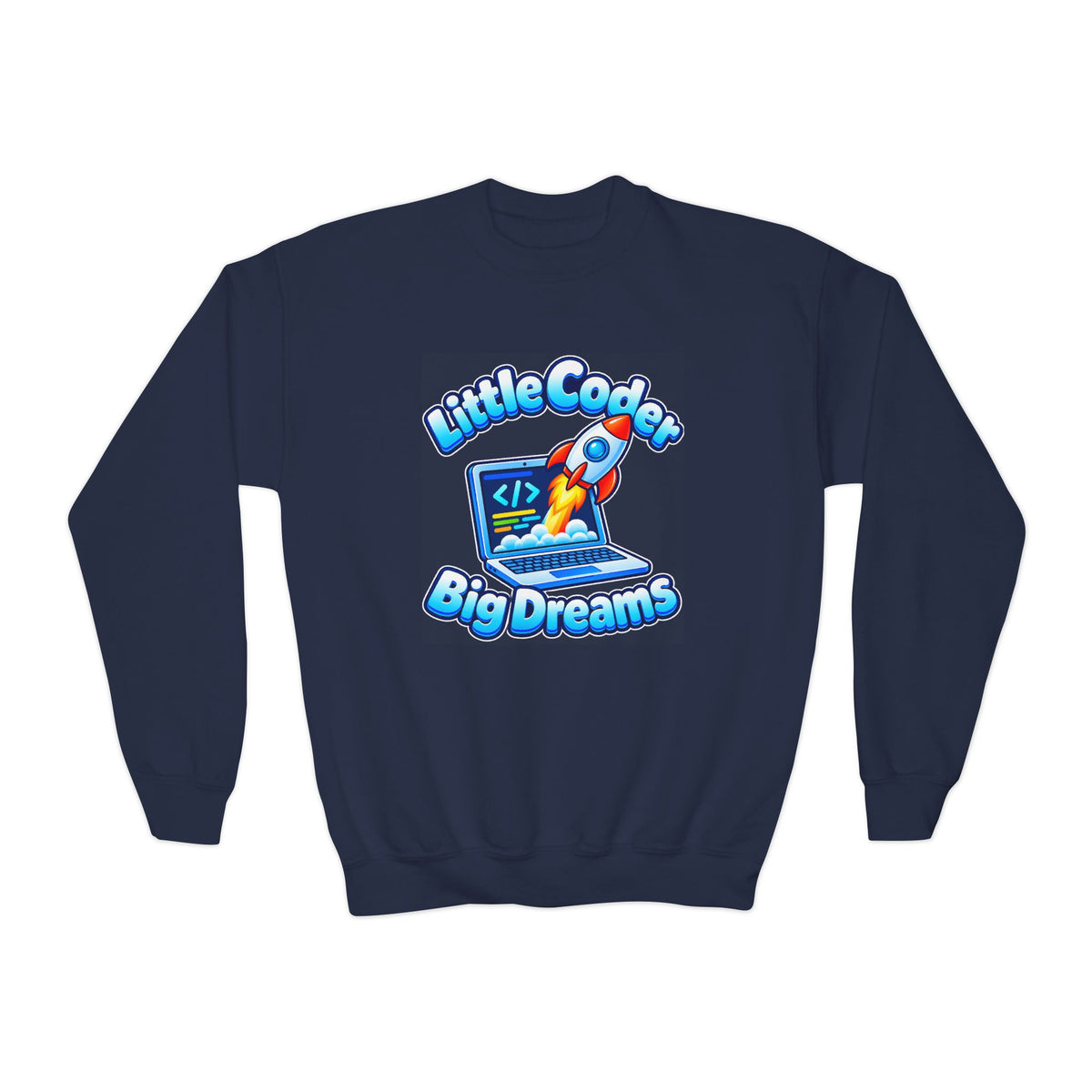 Kidxtr™ Kids Lil Coder Crewneck Sweatshirt — 'Code It Up' Youth Graphic Sweatshirt