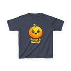 Kids Food T-Shirt — 'Sweet & Sunny!' Kawaii Orange Graphic Tee