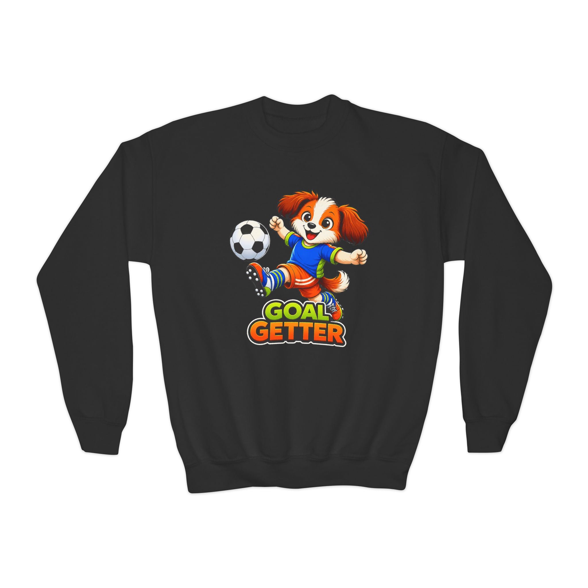 Kidxtr™ Kids Soccer Crewneck Sweatshirt — 'Goal Getter' Champion Graphic Crewneck