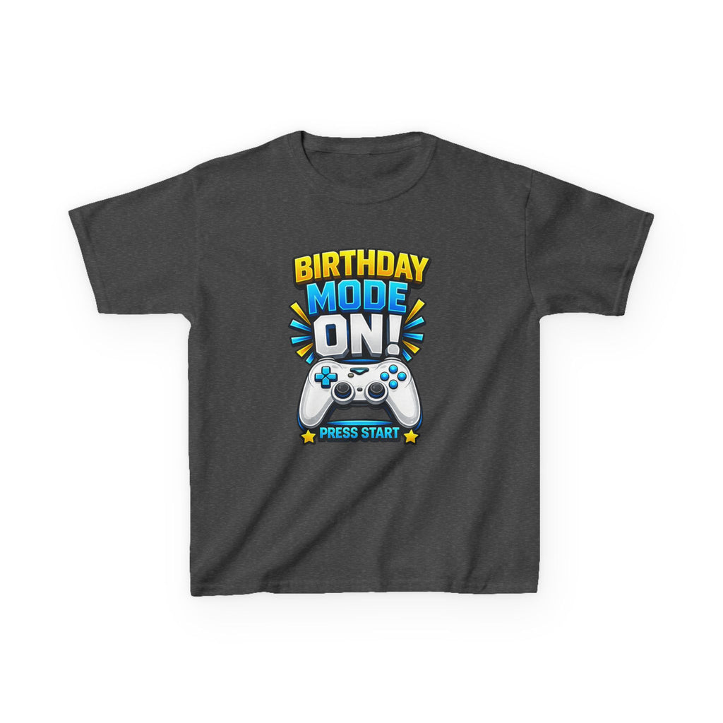 Kids Birthday T-Shirt — 'Birthday Mode On' Gamer Controller Graphic Tee