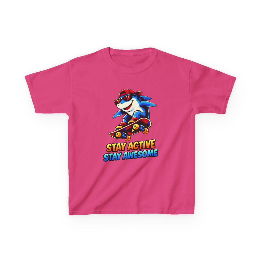 Kids Skateboard Shark T-Shirt – Stay Active Graphic Tee