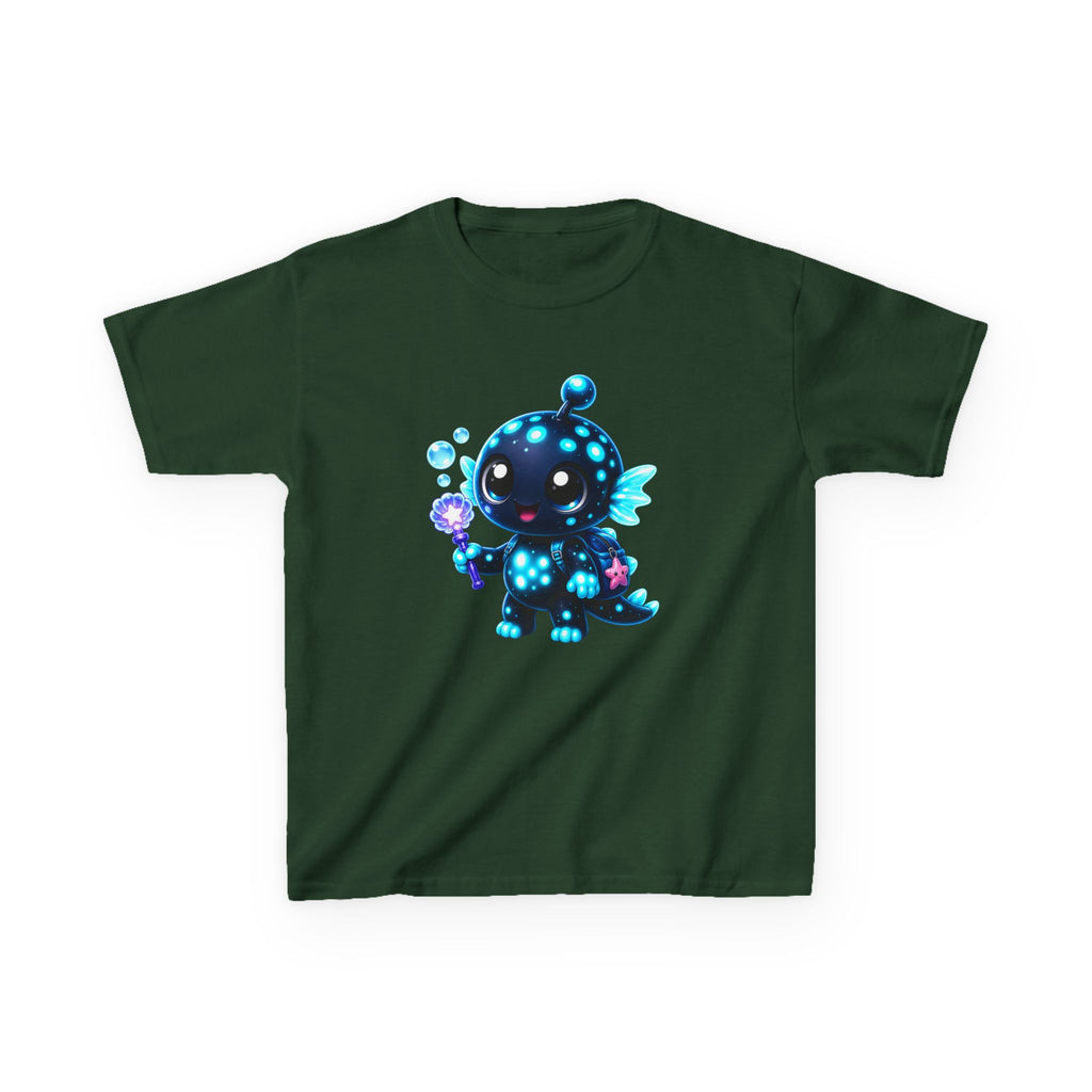 Kids Ocean T-Shirt — 'Bubble Monster' Cute Glowing Sea Creature Graphic Tee