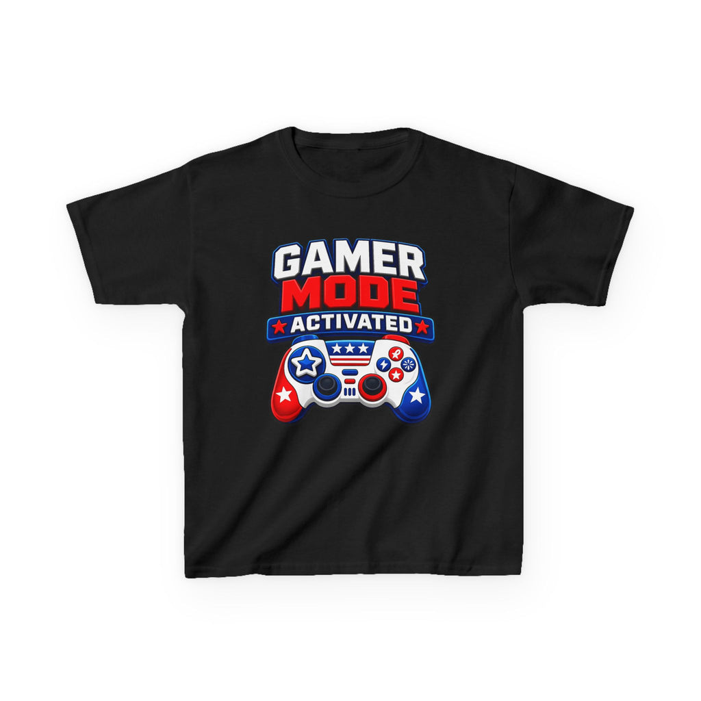Kids Gamer T-Shirt — "Fireworks Mode Activated" Patriotic Tee