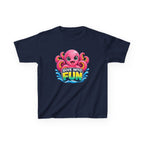 Kids Octopus T-Shirt — 'Dive Into Fun' Pink Octopus Graphic Tee