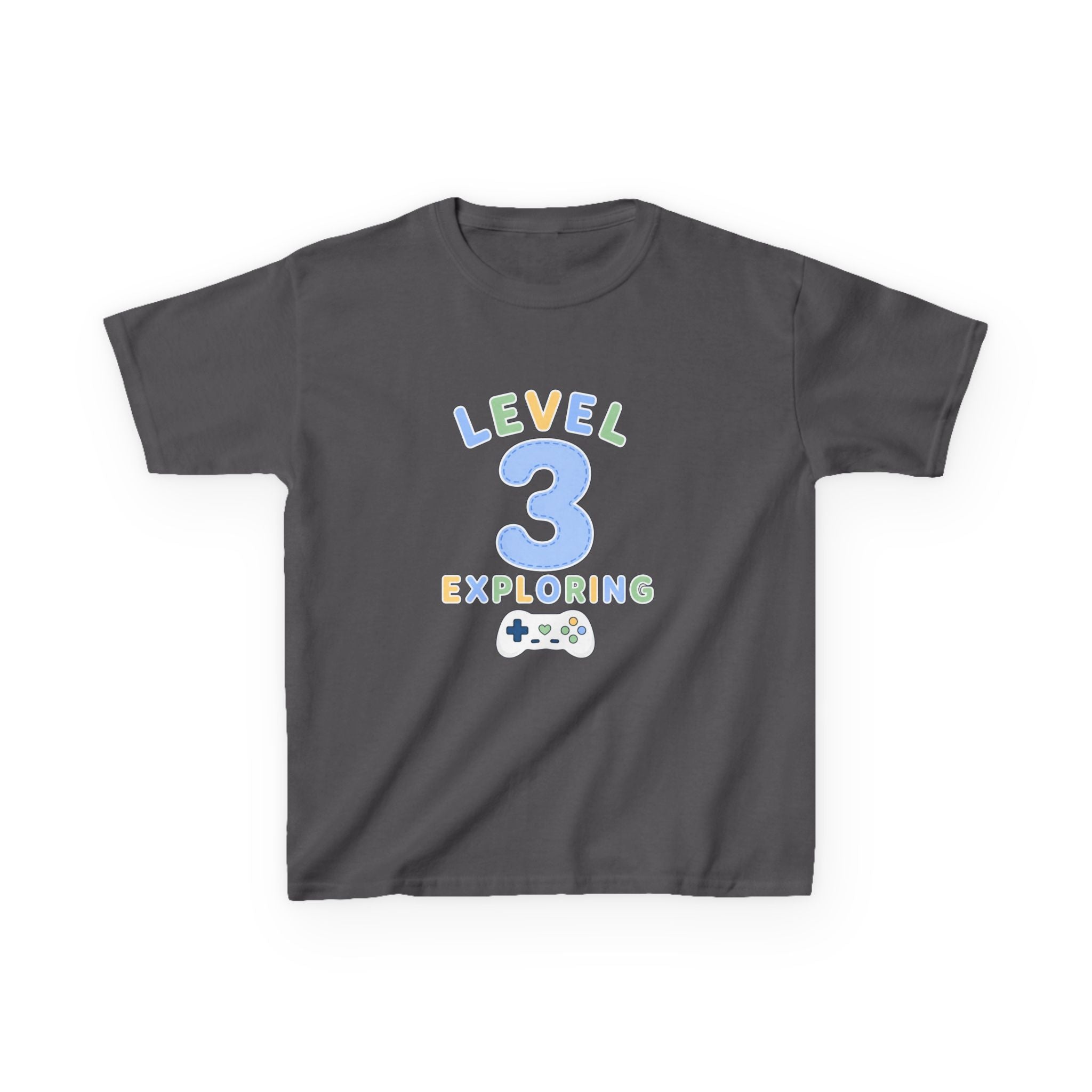 Kids Birthday Gaming T-Shirt — 'Level 3 Exploring' Gamer Graphic Tee