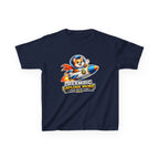 Kids Tee — "Dream Big Explore More" Rocket Dog Space Graphic
