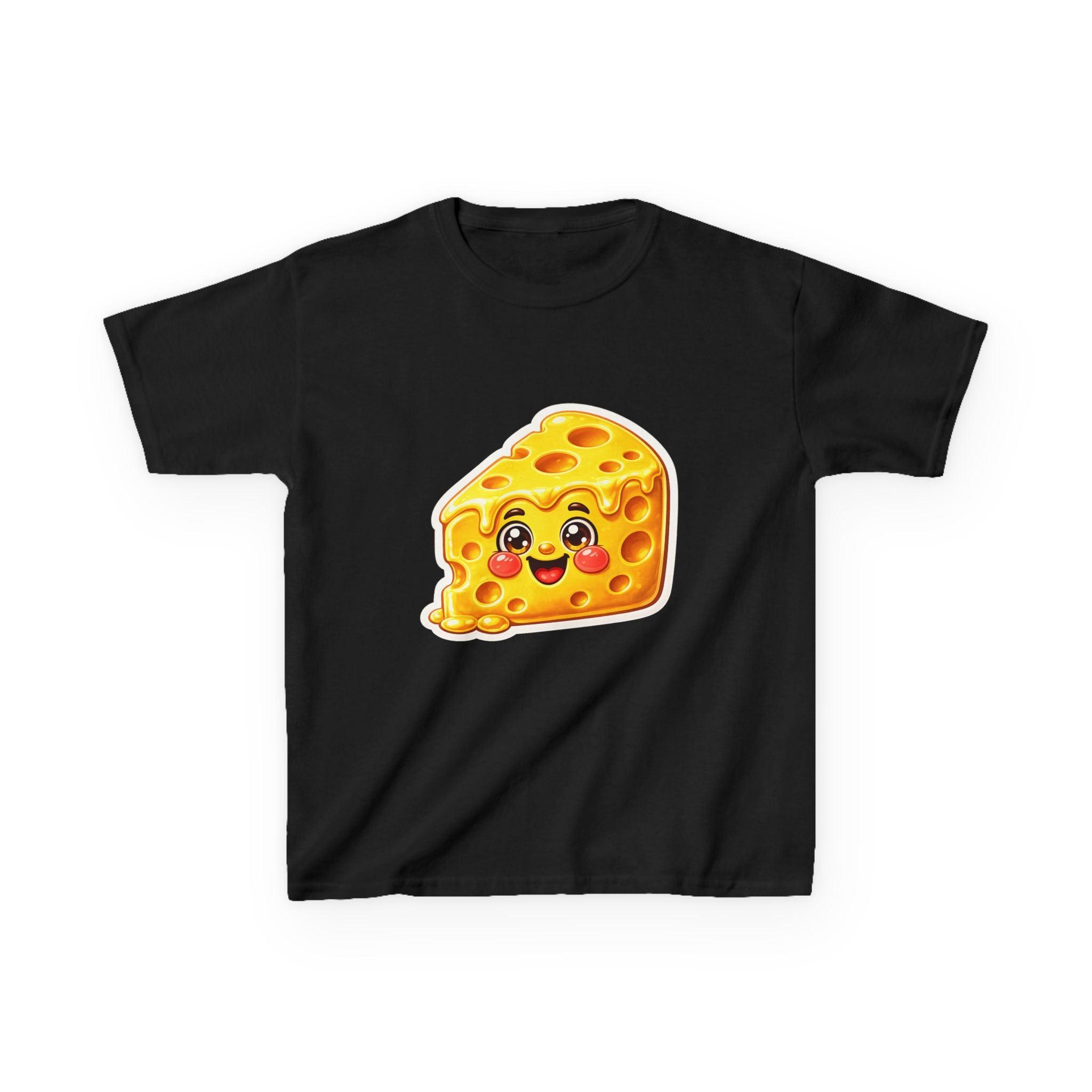 Kids Food T-Shirt — 'Say Cheese' Cute Smiling Cheese Cartoon Graphic Tee